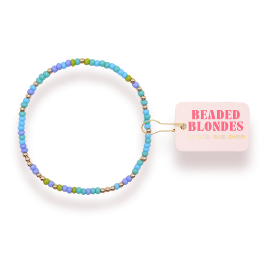 Blues and Green Sprinkle Anklet