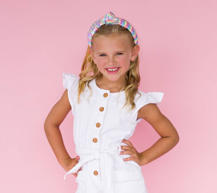 Kid and Tween Mermaid Sequin Knotted Headband