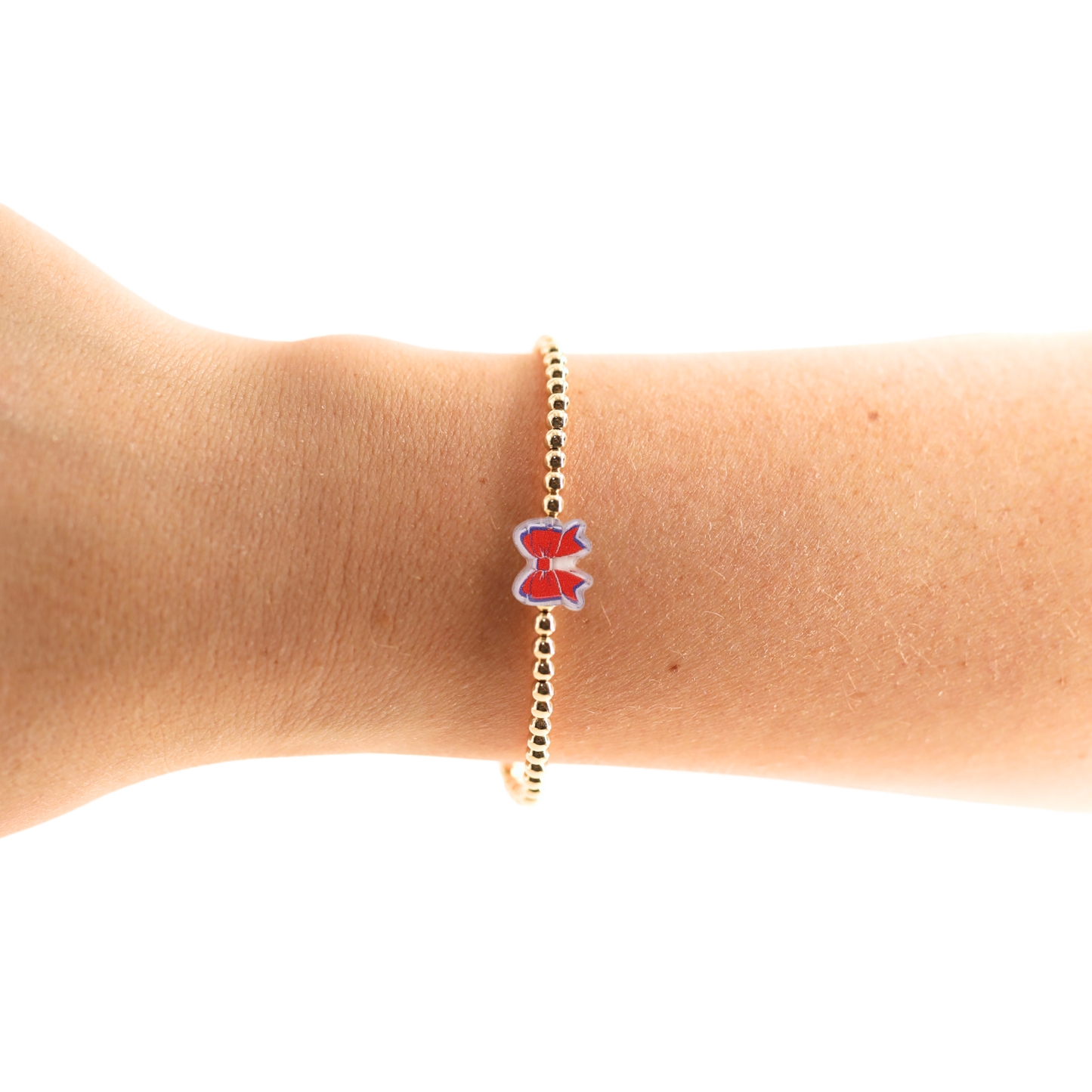 Red and Blue Bow Bracelet