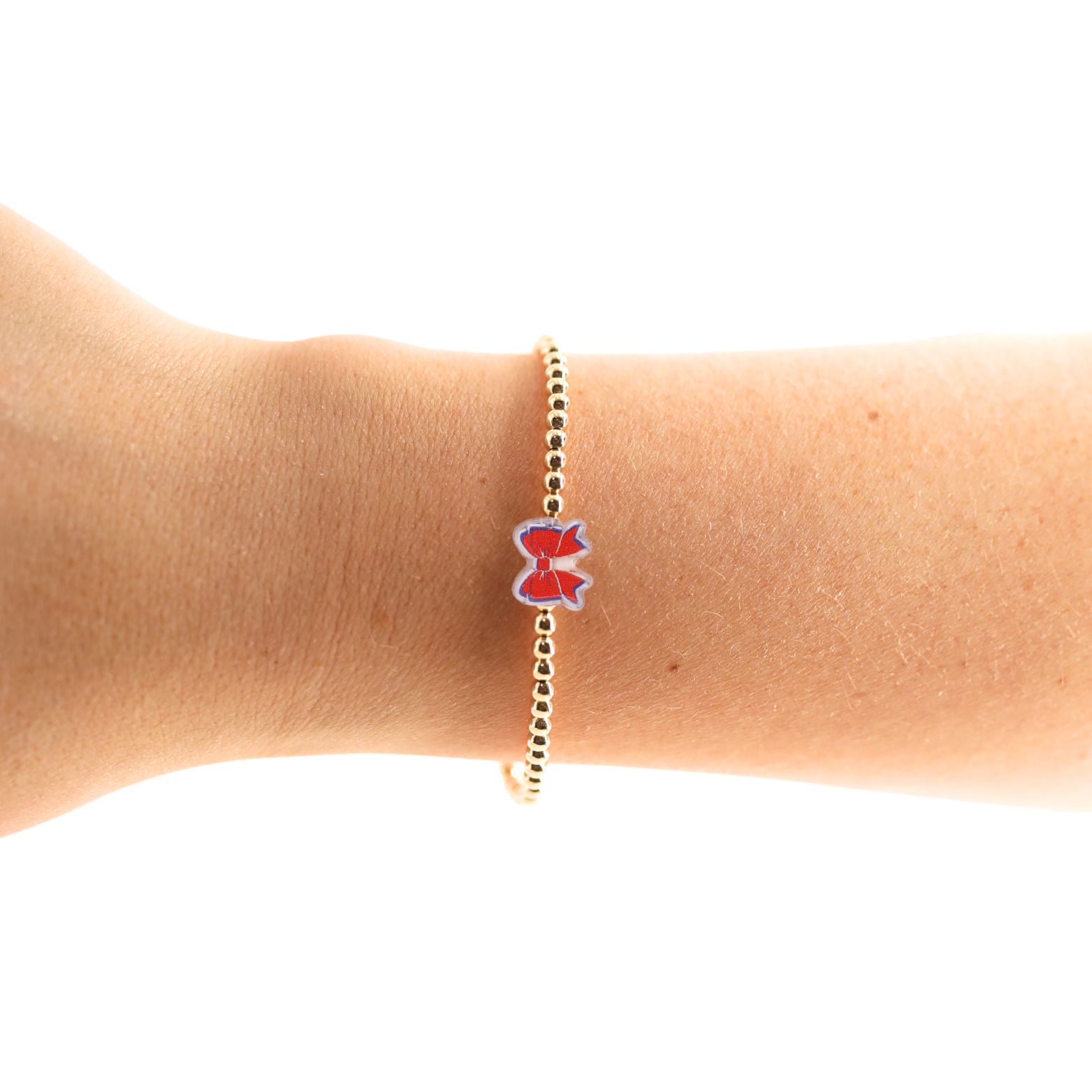 Red and Blue Bow Bracelet