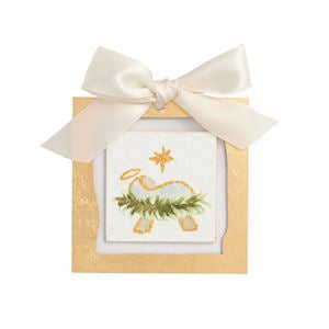 Manger Baby Gold Painted Ornament