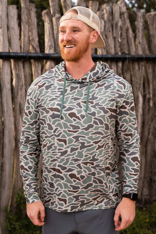 retro duck camo performance hoodie