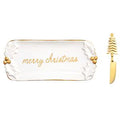 Gold Holly Butter Dish Set