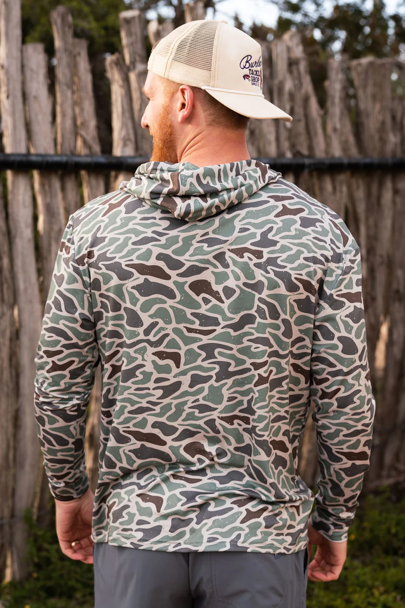 retro duck camo performance hoodie