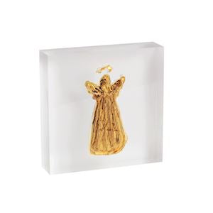 Angel Acrylic Gold Plaque
