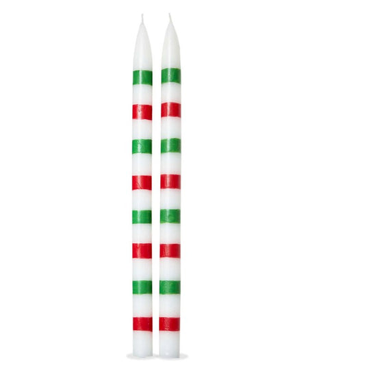 Christmas Stripes Tapers