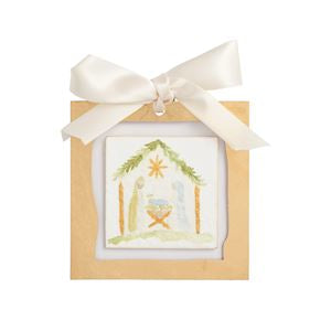 Nativity Gold Painted Ornament