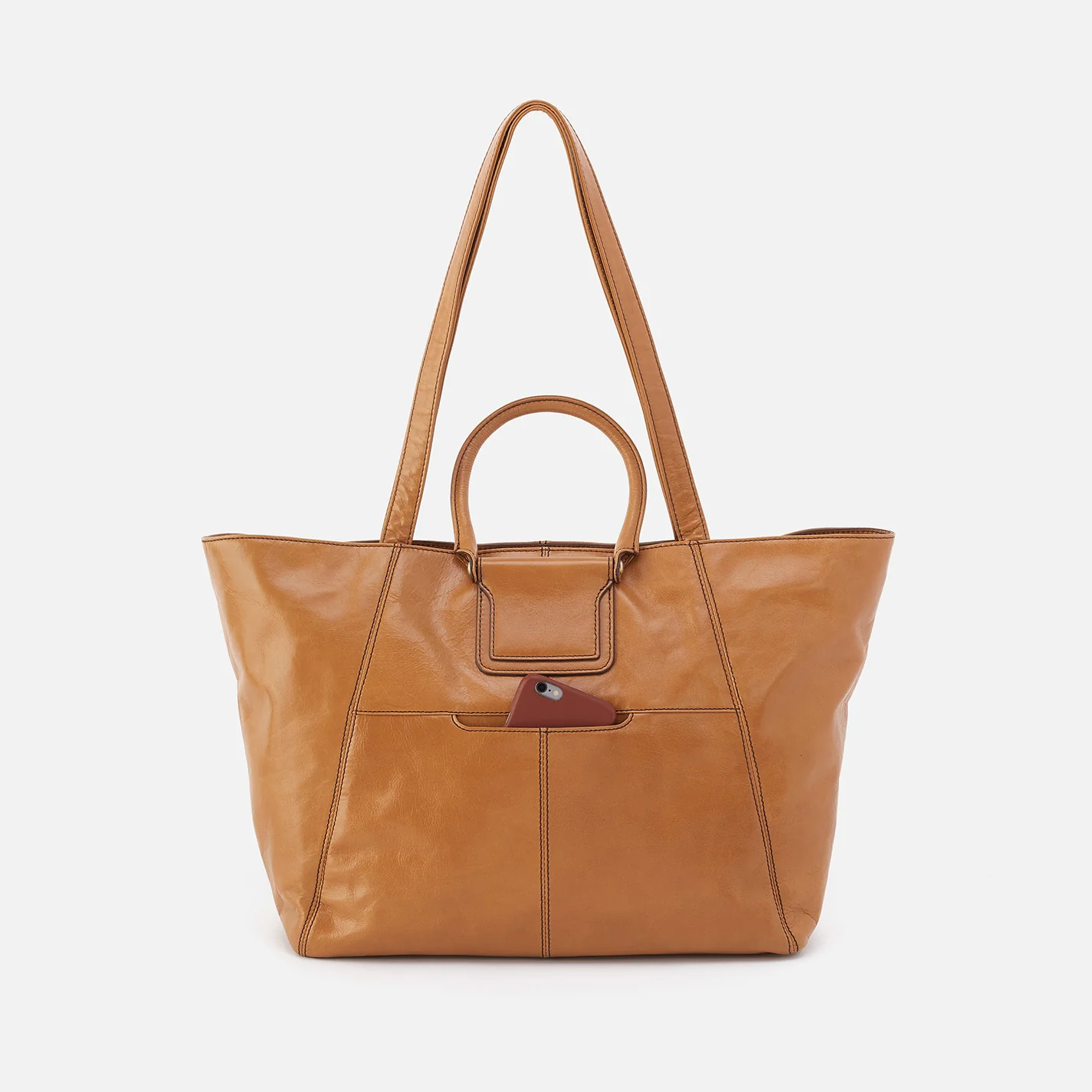 Shelia East-West Tote - Natural