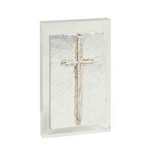 Silver Cross Acrylic Plaque