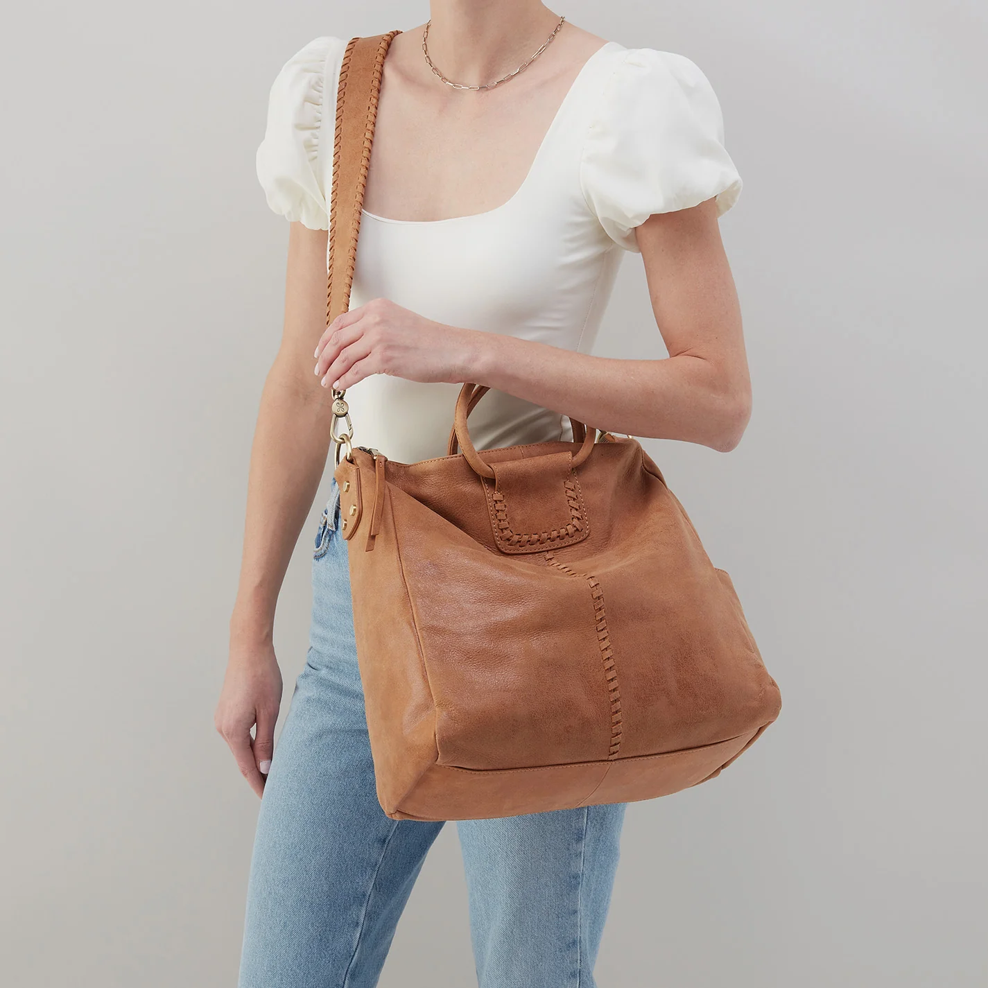 Shelia Large Tote - Whiskey