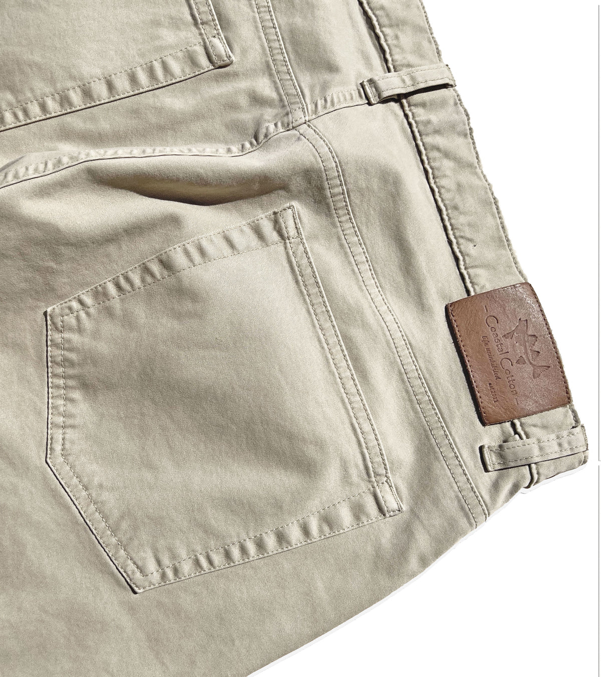 khaki twill five pocket pant