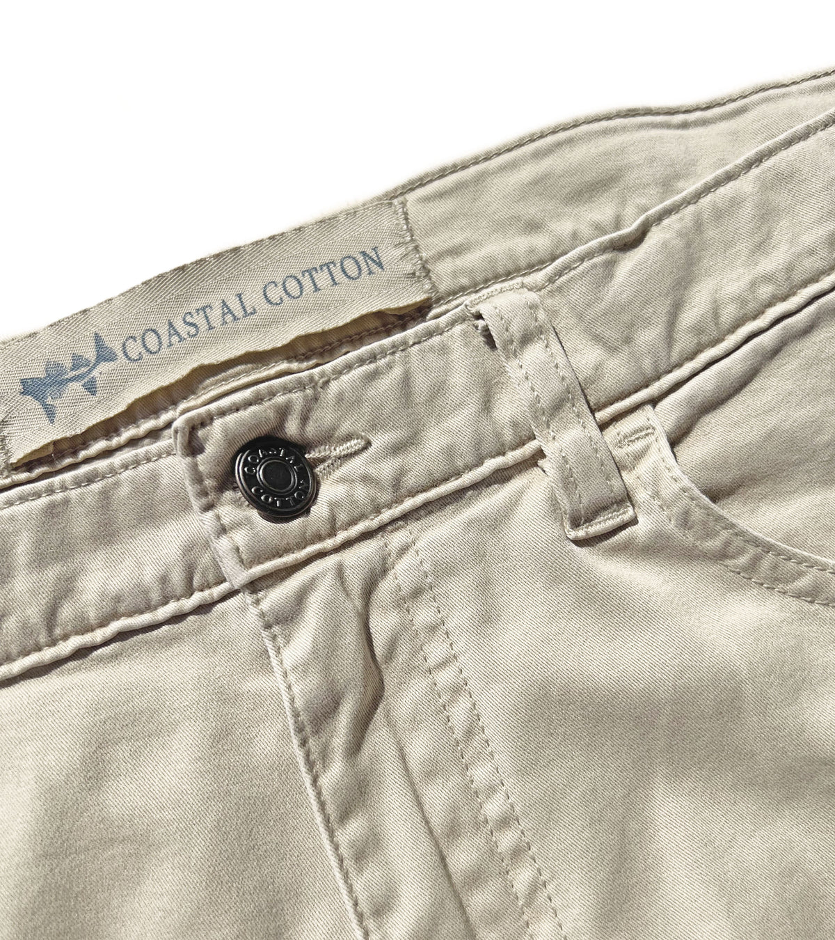 khaki twill five pocket pant
