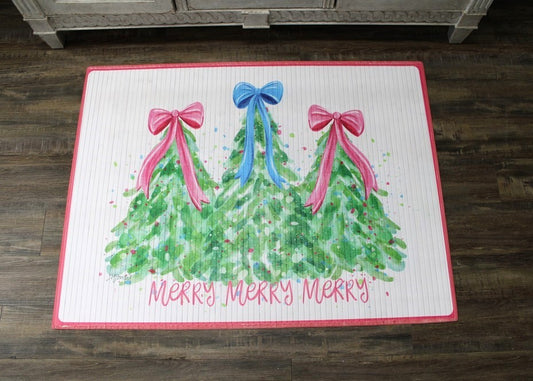 merry merry Christmas bamboo mat