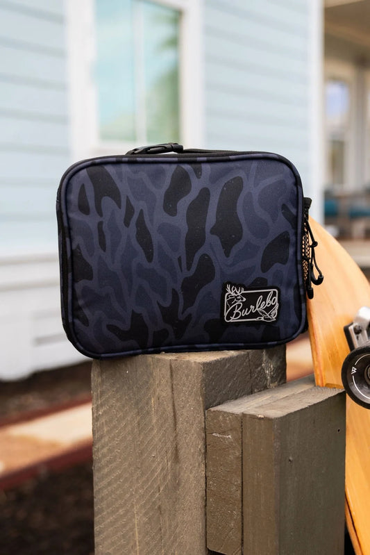 black camo lunch box