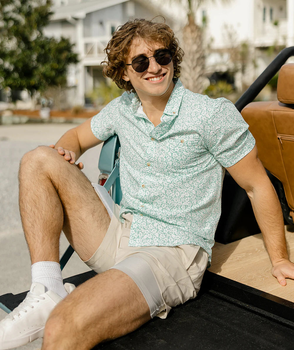 Surfside Seersucker Baja Shirt SS