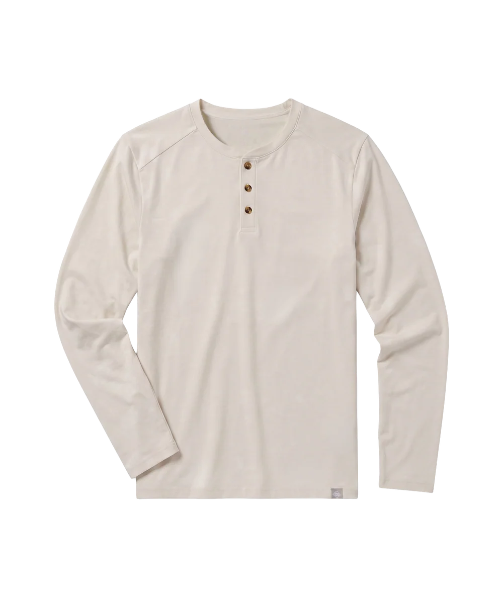 Oatmeal Max Comfort Henley LS