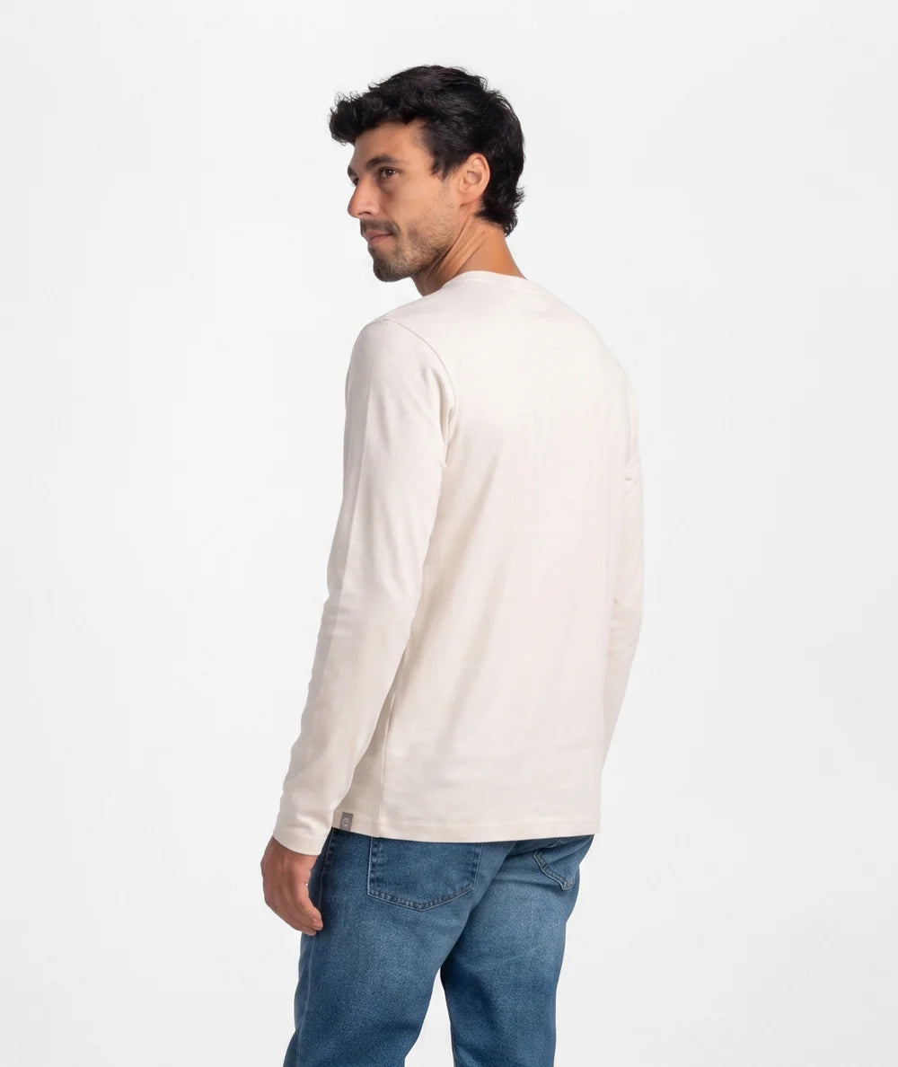 Oatmeal Max Comfort Henley LS