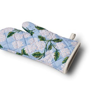 hydrangea oven mitt