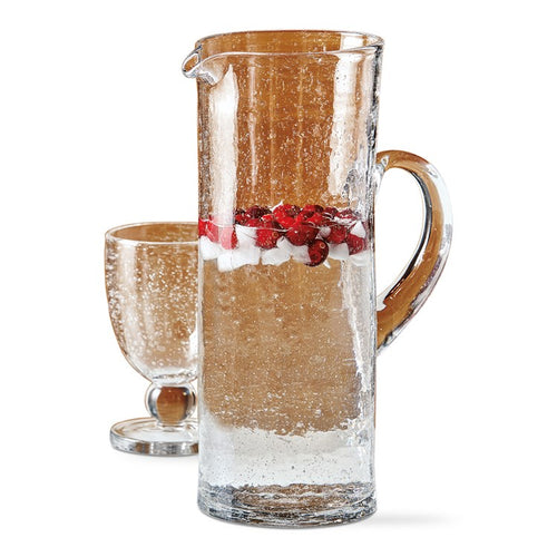 BUBBLE GLASS TALL PITCHER