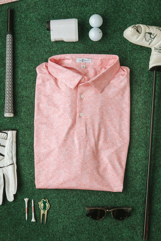 peach fade polo