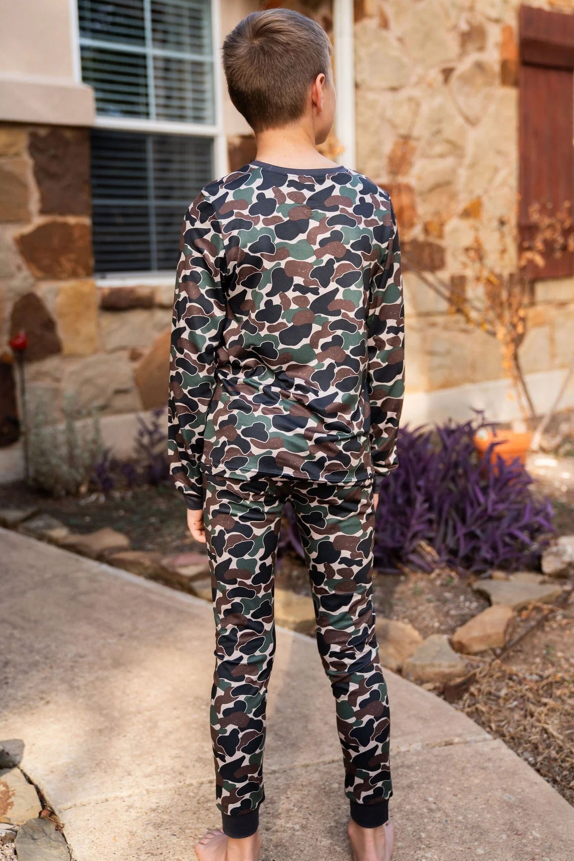 throwback camo pajama set