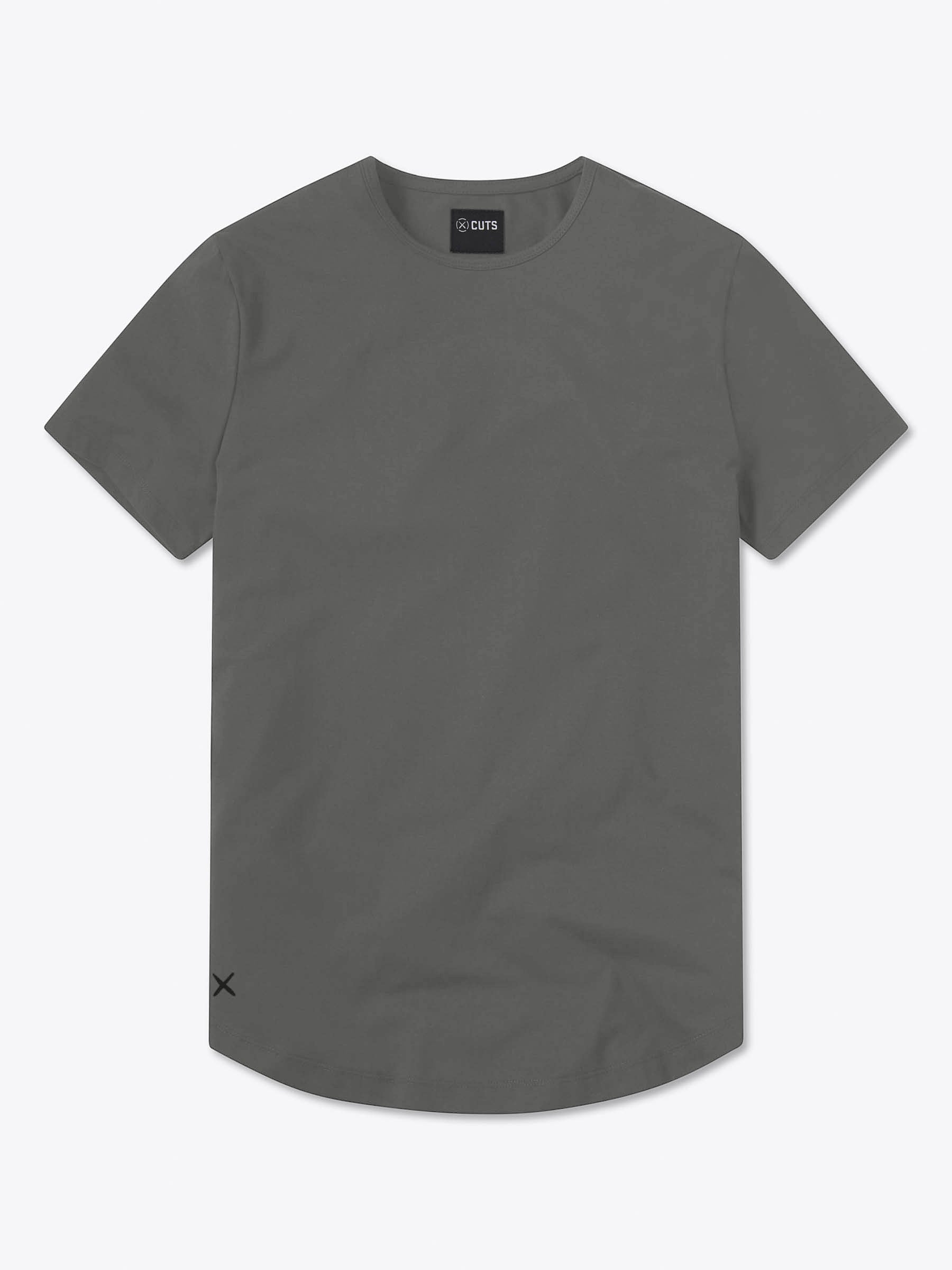 Gunmetal AO Curve Hem Tee