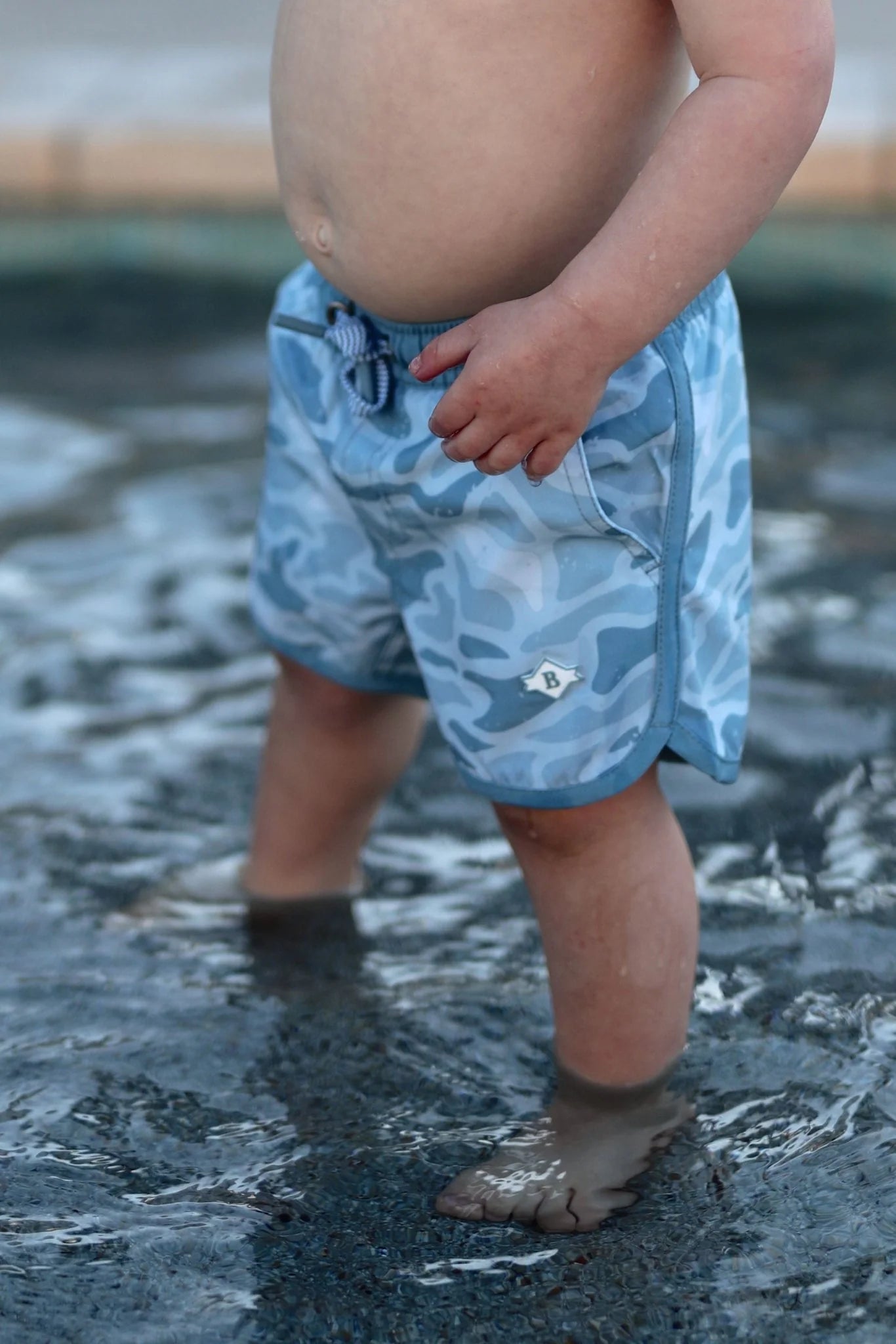 youth seaside camo swim trunk