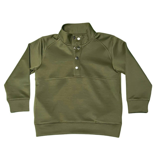 Pierce Performance Pullover Olive Green