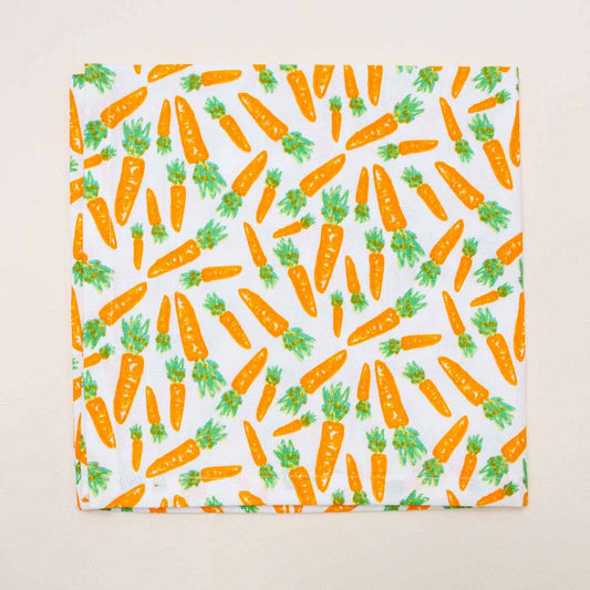 Carrot Napkin   Orange/Green   18x18